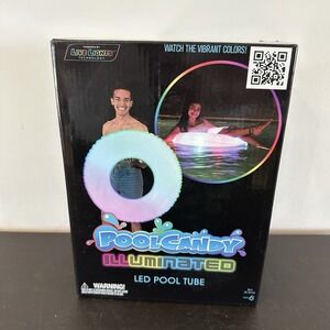Pool Candy Illuminated Large LED Pool Tube Round Float 36" Diameter Ages 6+
